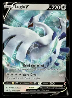 Pokemon Cards Lugia V SWSH301 Sword & Shield Promo Holo Promo LP - Image 1