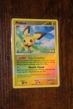 Pokemon - Pichu 45/100 Platinum Reverse Holo Burger King Promo Stamped M/P - Image 1