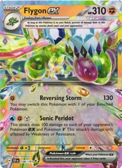 FLYGON EX 106/191 DOUBLE RARE SURGING SPARKS POKEMON NEAR MINT - Image 2