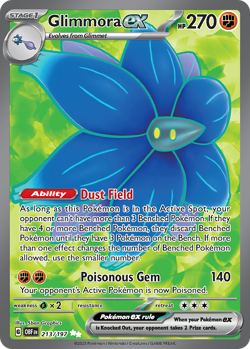GLIMMORA EX 213/197 ULTRA RARE OBSIDIAN FLAMES POKEMON NEAR MINT - Image 1