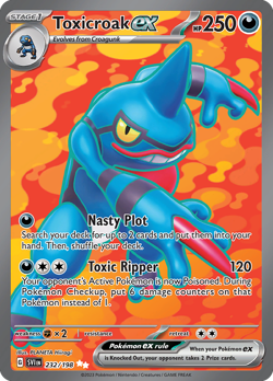 TOXICROAK EX 232/198 ULTRA RARE SCARLET & VIOLET POKEMON NEAR MINT - Image 1