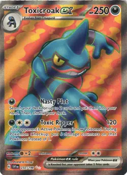 TOXICROAK EX 232/198 ULTRA RARE SCARLET & VIOLET POKEMON NEAR MINT - Image 2