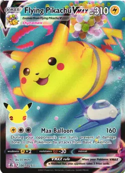 FLYING PIKACHU VMAX 007/025 HOLO VMAX RARE CELEBRATIONS POKEMON NEAR MINT - Image 2
