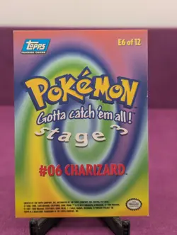 Pokemon TCG Topps Charizard E6 of 12 Movie Edition Holo Foil 1999 + Bonus Cards - Image 3