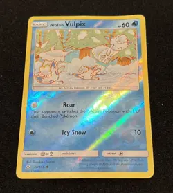 Alolan Vulpix 30/156 LP Ultra Prism Pokemon Card - Tomokazu Komiya Art -- L41 - Image 1