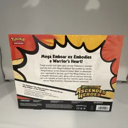Pokemon TCG Mega Evolution Ascended Heroes Mega Emboar ex Box - Factory Sealed - Image 2
