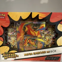 Pokemon TCG Mega Evolution Ascended Heroes Mega Emboar ex Box - Factory Sealed - Image 5