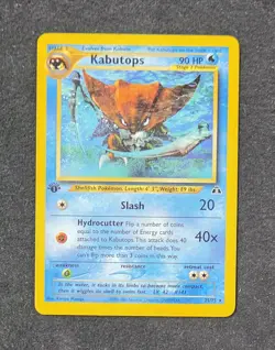 2001 Pokemon TCG Kabutops 25/75 1st Edition Neo Discovery Ulimited Rare - Image 3