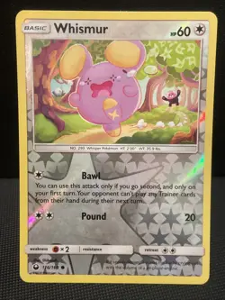 Whismur 116/168 Reverse Holo Sun & Moon Celestial Storm Pokemon Card 2018 NM - Image 1