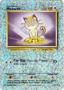 Meowth - 53/110 - Uncommon - Reverse Holo DMG, English Pokemon Legendary Collect - Image 1
