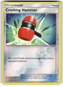 Crushing Hammer 115/149 Uncommon SM Base Set Pokemon Reverse Holo VLP - Image 1