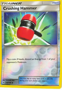 Crushing Hammer 115/149 Uncommon SM Base Set Pokemon Reverse Holo Near Mint - Image 1