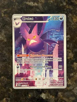 Pokemon TCG Chaos Rising Crobat #093/086 Illustration Rare NM - Image 1