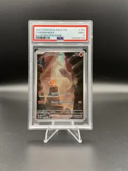 PSA 9 MINT Charmander Illustration Rare 168/165 SV Pokemon 151 2023 English - Image 1
