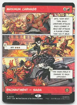 Maximum Carnage (Borderless) - NM - SPM Marvel's Spider-Man # 225 - MTG Magic - Image 1