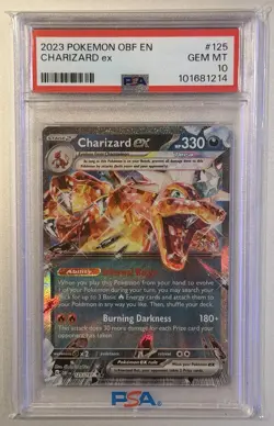 2023 POKEMON OBF EN-OBSIDIAN FLAMES #125 CHARIZARD EX PSA 10 - Image 1