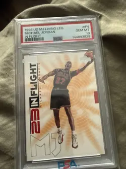 1998 UPPER DECK MJ LLIVING LEGEND IN FLIGHT #IF4 PSA 10 - Image 1