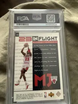 1998 UPPER DECK MJ LLIVING LEGEND IN FLIGHT #IF4 PSA 10 - Image 2