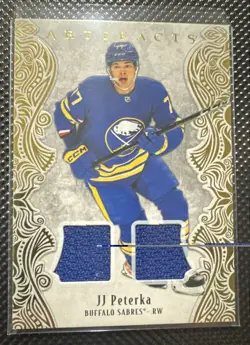 2025-26 Upper Deck Artifacts - John-Jason Peterka #32 Gold Material /299 (MEM) - Image 1