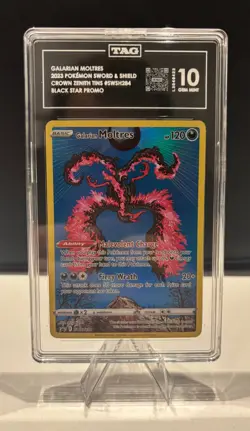 2023 POKEMON PROMO GALARIAN MOLTRES SWSH284 TAG 10 - Image 1