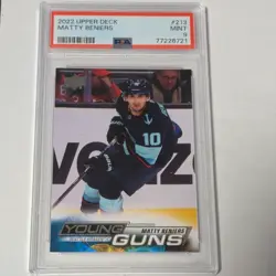 2022-23 Upper Deck Young Guns PSA 9 Matty Beniers Rookie #213 Seattle Kraken PSA - Image 1
