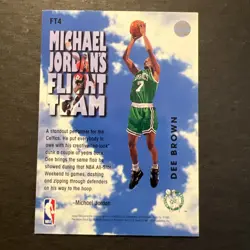 1993-94 Upper Deck - Michael Jordan's Flight Team Dee Brown #FT4 - Image 2