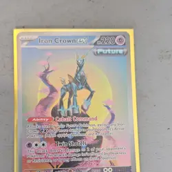 Pokemon TCG Iron Crown ex 206/162 SV05 Temporal Forces Holo SIR English 220HP - Image 1