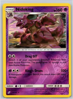 Nidoking 59/181 R Team Up Reverse Holo LP Pokemon - Image 1