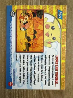 Looks Like Trouble 44 Pikachu's Vacation Pokemon Card Series 1 - TV Animation - Image 2