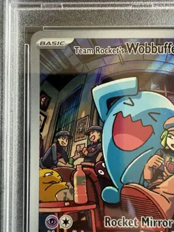 Pokemon Center Black Star Promo Team Rocket's Wobbuffet 203 Holo PSA 10 - Image 3
