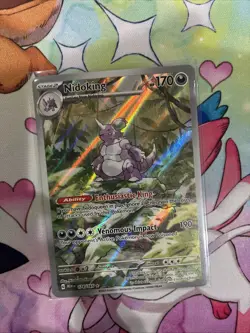 Nintendo Pokemon TCG Nidoking 024/165 ME01 Mega Evolution Holo Full Art 2016 - Image 1