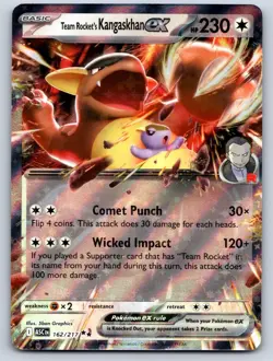 Team Rocket's Kangaskhan ex 162/217 Double Rare Ascended Heroes Pokemon Holo NM - Image 1