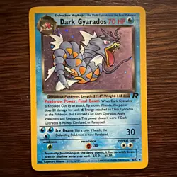 Dark Gyarados 8/82 Team Rocket Holo Rare English Unlimited HP 70 - Image 1