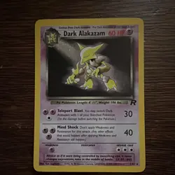 Dark Alakazam 1/82 Team Rocket Holo Rare Unlimited English HP 60 2000 - Image 1