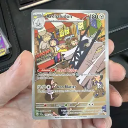 English Pokemon Archaludon 155/142 Sv07: Stellar Crown Holo IR Illustration Rare - Image 1