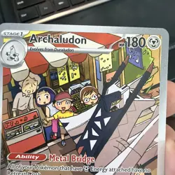 English Pokemon Archaludon 155/142 Sv07: Stellar Crown Holo IR Illustration Rare - Image 3