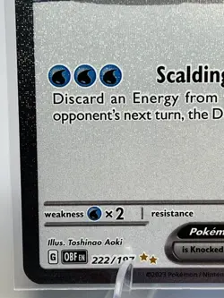 Pokemon Eiscue ex 222/197 SIR Obsidian Flames - NM - Image 3