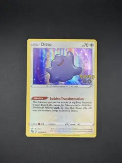 Pokemon Cards Ditto 053/078 Pokemon Go Holo Rare - Image 1