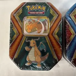 Pokemon TCG Dragon Tin Dragonite & Salamence 2 Tins Sealed Promo 2020 - Image 2