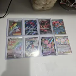 Pokemon TCG Holo Full Art 8-Card Lot: Mew V, Mimikyu VMAX, Garchomp V - Image 1