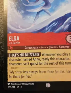 Elsa - Ice Surfer 109/204 Common The First Chapter Disney Lorcana TCG - Image 4