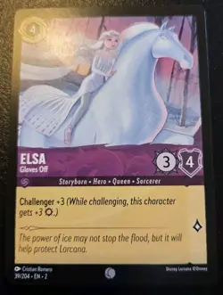 Elsa - Gloves Off 39/204 Common Rise Of The Floodborn Disney Lorcana TCG - Image 1