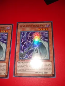 X2 SNOWW, UNLIGHT OF DARK WORLD SDGU-EN002 1st Ed NM YUGIOH - Image 2