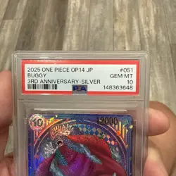 One Piece The Azure Sea's Seven Buggy Silver Parallel OP09-051 PSA 10 JP - Image 3