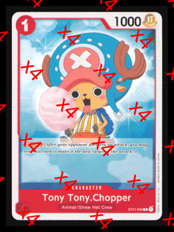 4x Tony Tony.Chopper ST01-006 C - One Piece TCG English Card Straw Hat Crew NM - Image 1