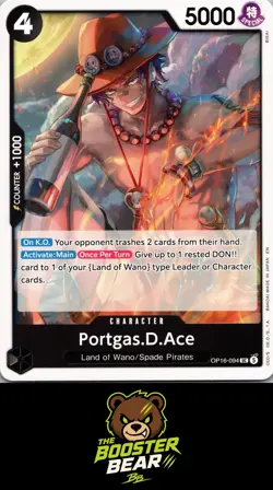 Portgas.D.Ace (094) OP16-094 The Time of Battle UC One Piece NM/M ENG - Image 1