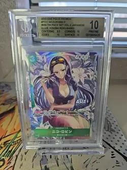 2025 One Piece Asia Mini Tin Vol 2 Nico Robin Promo Foil P-111 BGS 10 - Image 1