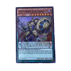 D/D/D Rebel King Leonidas MP16-EN173 1st Edition YuGiOh Card MP/LP - Image 1