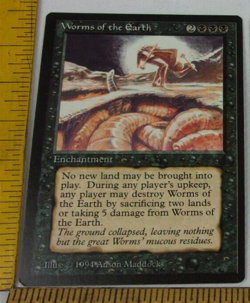 Worms of the Earth Dark Magic the Gathering MTG CCG card NM - Image 1