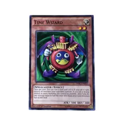 Time Wizard YuGiOh Card - DPBC-EN024 1st Edition - Spellcaster / Effect MP/LP - Image 1